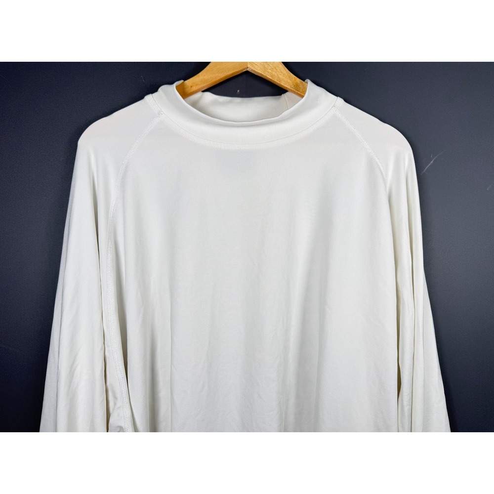 FootJoy Mens 3XL White Long Sleeve Mock Neck Golf Base Layer Shirt
